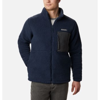 Columbia Jas Heren, Mountainside Heavyweight Sherpa Fleece Donkerblauw, 84CRXOIQH